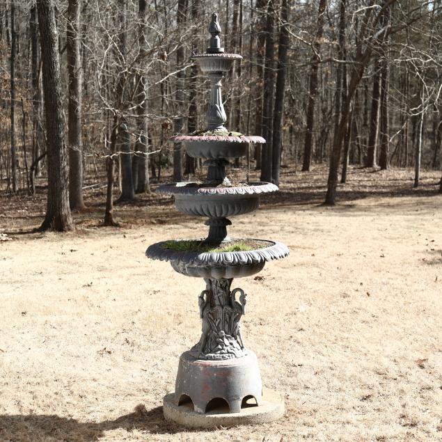 tall-cast-aluminum-four-tiered-figural-garden-fountain