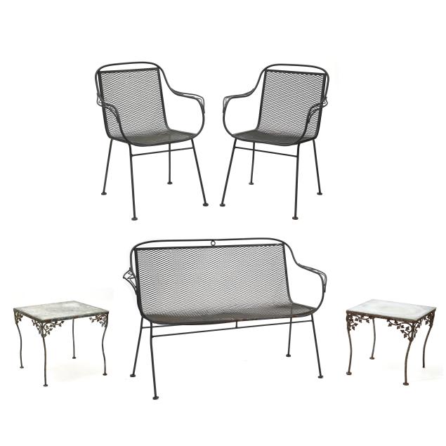 five-piece-wrought-iron-patio-furniture-set