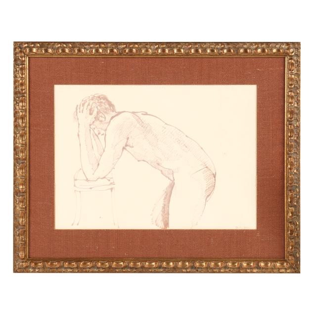 philip-moose-american-1921-2001-sketch-of-a-nude