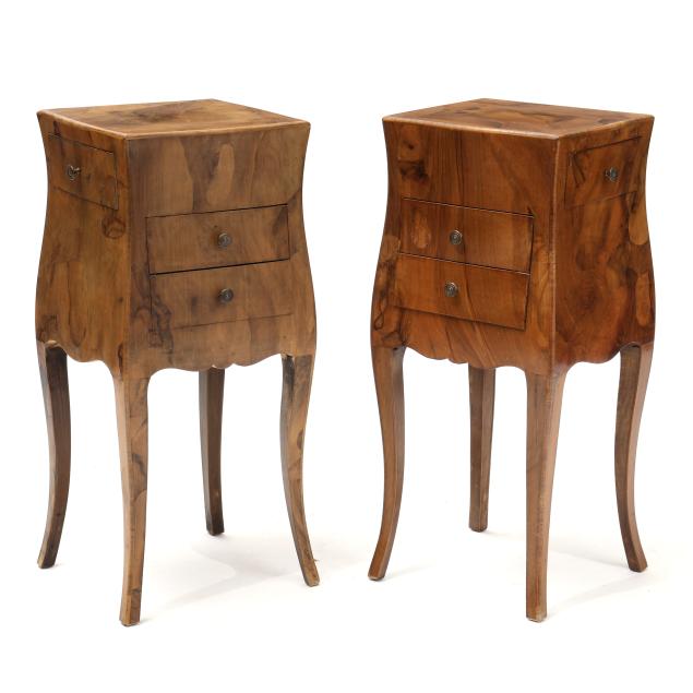 pair-of-italianate-burlwood-diminutive-two-drawer-stands