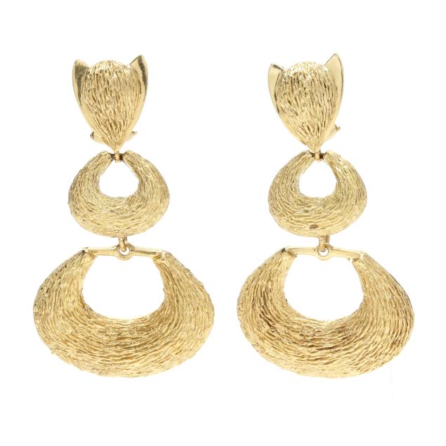 gold-convertible-drop-earrings-signed