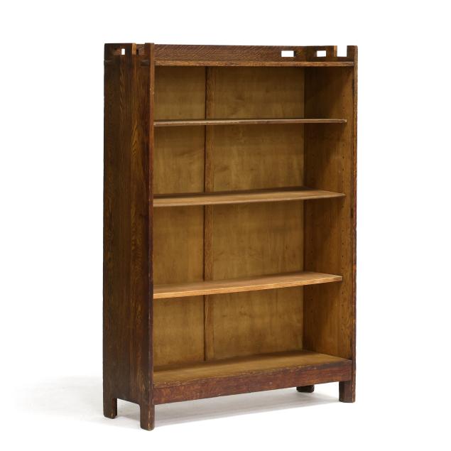 attributed-stickley-mission-oak-bookcase