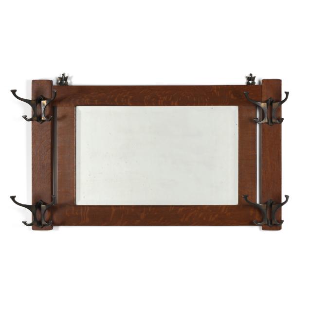 mission-oak-coat-rack-mirror