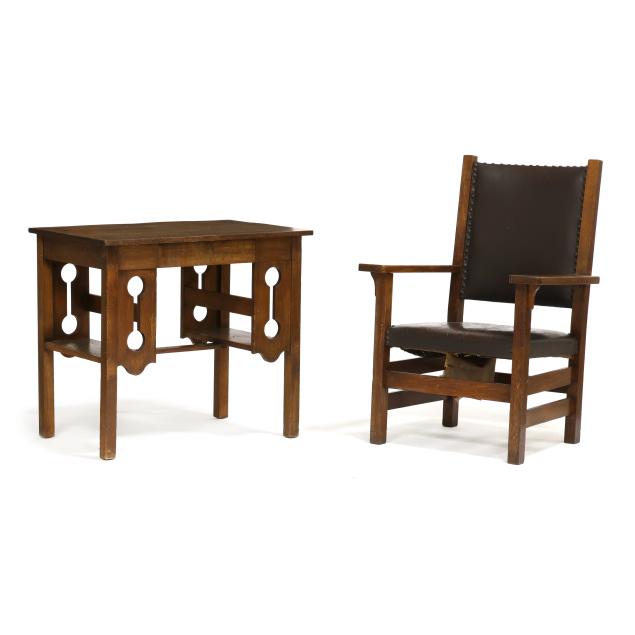 mission-oak-desk-and-chair