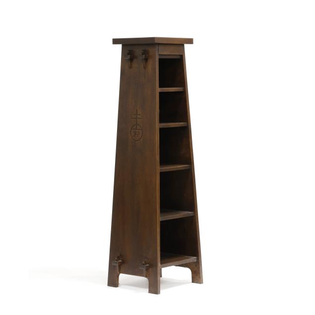 roycroft-mission-oak-style-magazine-pedestal-bookshelf