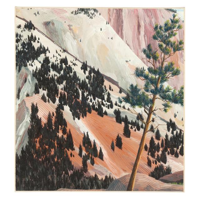 maud-gatewood-nc-1934-2004-i-canyon-wall-yellowstone-study-i