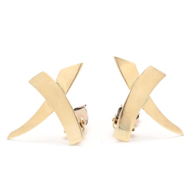 gold-x-motif-ear-clips