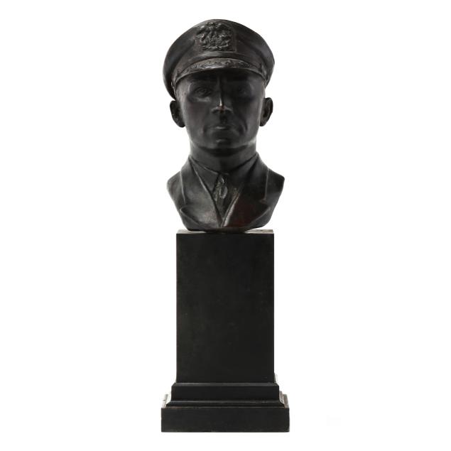 world-war-ii-era-small-bronze-bust-of-an-american-military-officer