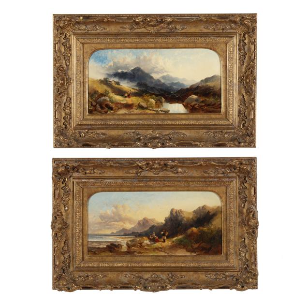 joseph-horlor-english-1809-1887-i-a-mountain-pool-a-rocky-coast-i-two-works