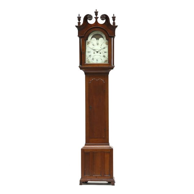 rare-pennsylvania-chippendale-walnut-tall-case-clock-joseph-rothrock