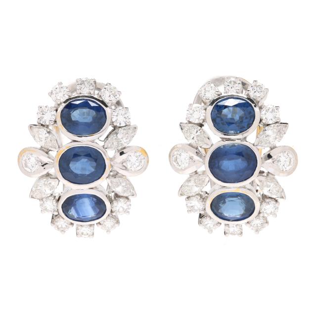 white-gold-sapphire-and-diamond-earrings