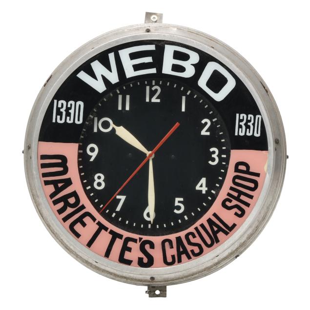 large-vintage-electric-wall-clock-advertising-webo-radio-and-mariettes