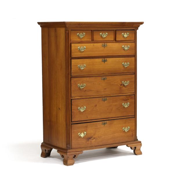 southern-chippendale-walnut-tall-chest-of-drawers