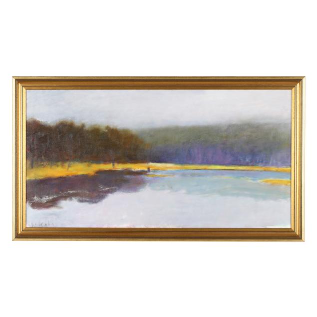wolf-kahn-german-american-1927-2020-i-fog-over-the-beaver-pond-i