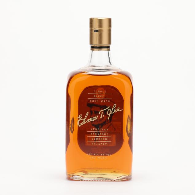 elmer-t-lee-bourbon-whiskey-in-glass-decanter-bottle