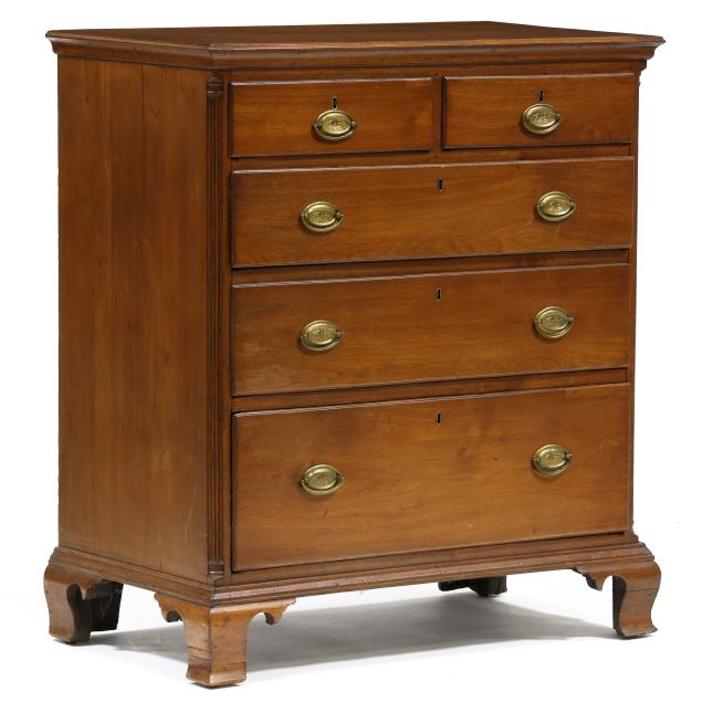 southern-chippendale-walnut-chest-of-drawers