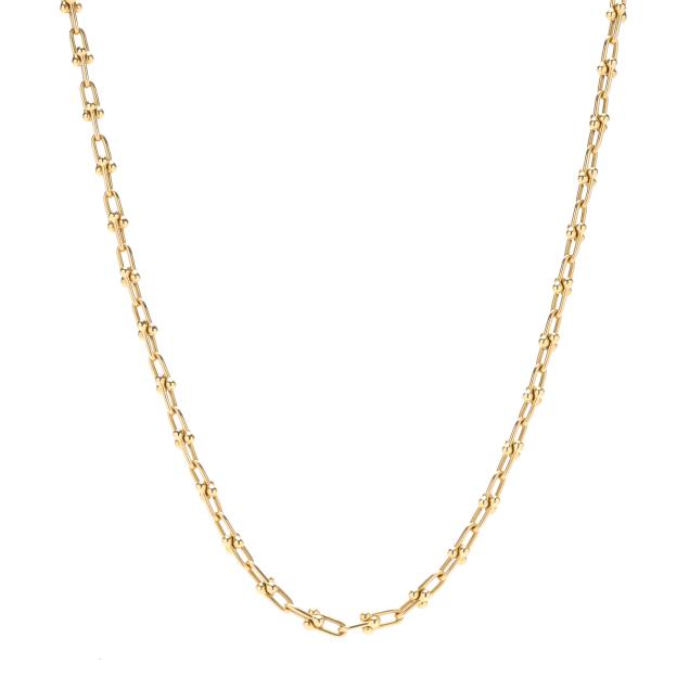 gold-u-link-necklace-signed