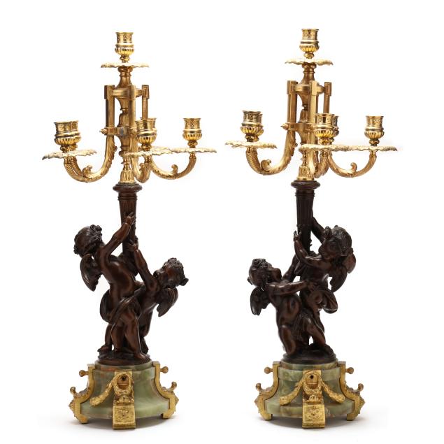pair-of-french-patinated-and-gilt-metal-candelabra-signed-a-carrier