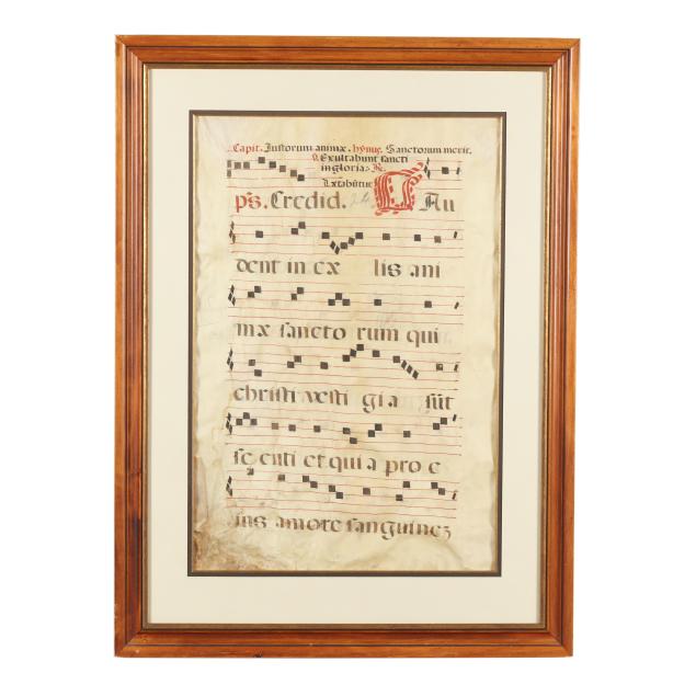 framed-continental-illuminated-antiphonal-music-sheet