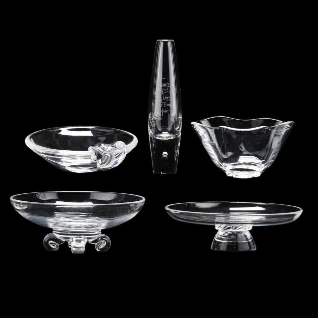 five-pieces-of-steuben-crystal