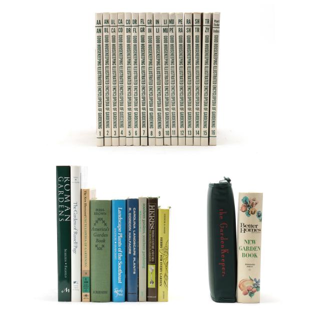 a-large-group-of-books-on-gardens-and-gardening