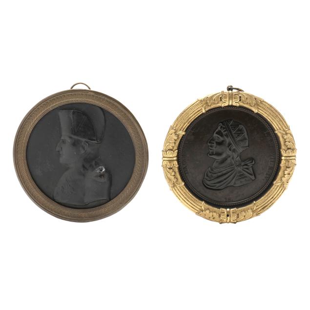 two-patinated-bronze-portrait-medallions-napoleon-i-and-dagobert-ii