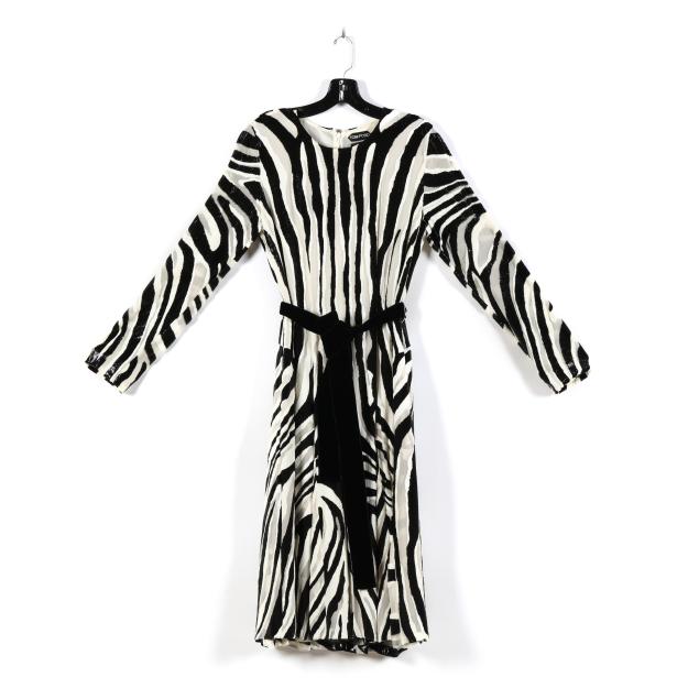 zebra-print-long-sleeve-dress-tom-ford