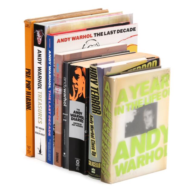 a-group-of-eight-books-on-andy-warhol