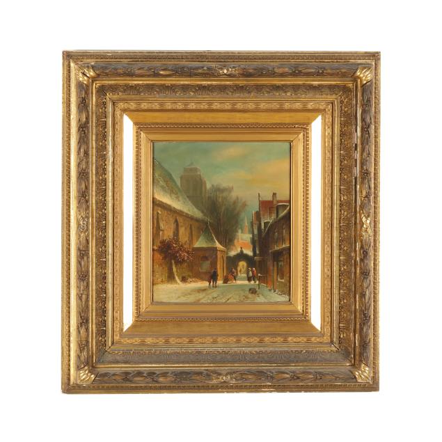 dutch-school-19th-century-winter-village-scene-with-figures