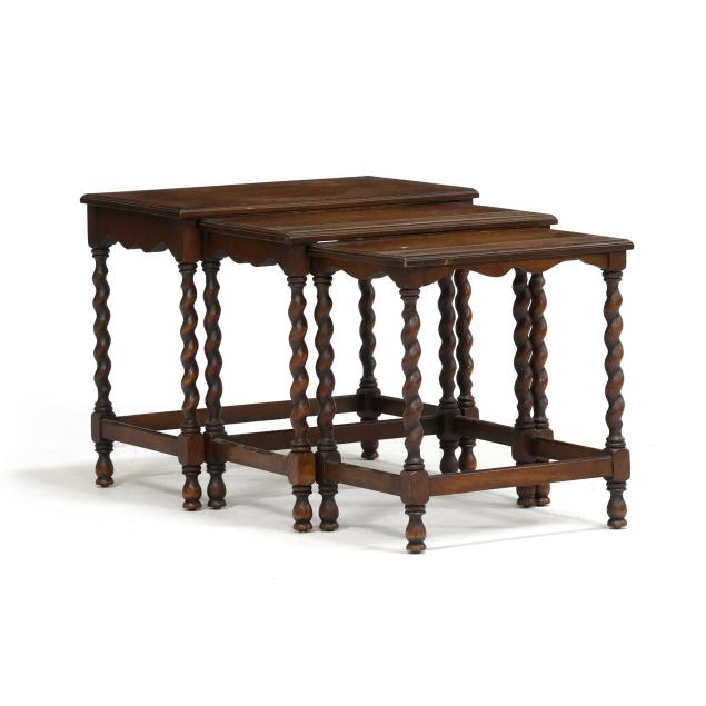 nest-of-three-vintage-barley-twist-burl-wood-tables
