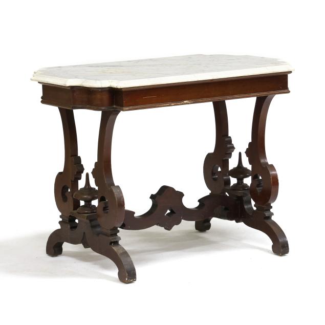 american-classical-mahogany-marble-top-center-table