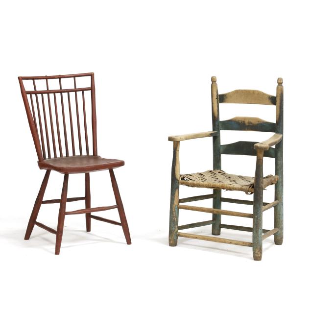 two-antique-american-painted-chairs