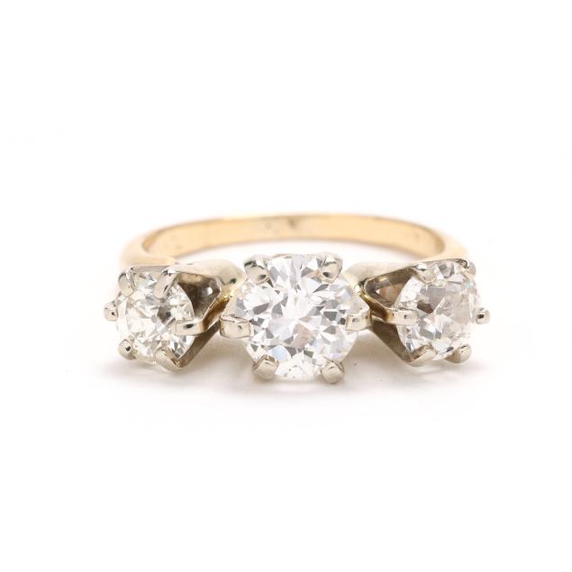 bi-color-gold-three-stone-diamond-ring