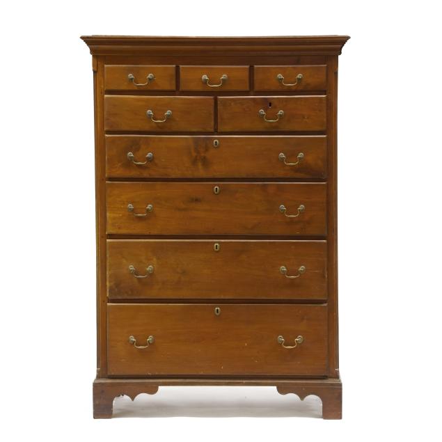 north-carolina-chippendale-walnut-tall-chest-of-drawers