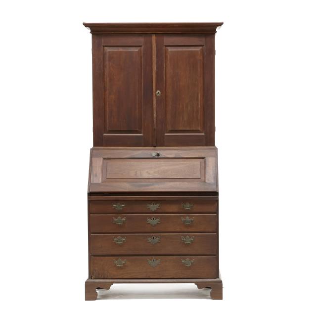 north-carolina-chippendale-walnut-desk-and-bookcase
