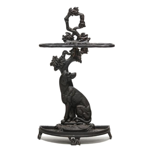 english-style-iron-dog-form-iron-umbrella-cane-stand