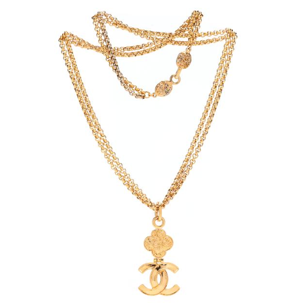 gold-tone-necklace-with-cc-logo-pendant-chanel