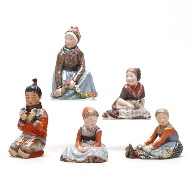a-group-of-five-royal-copenhagen-figurines