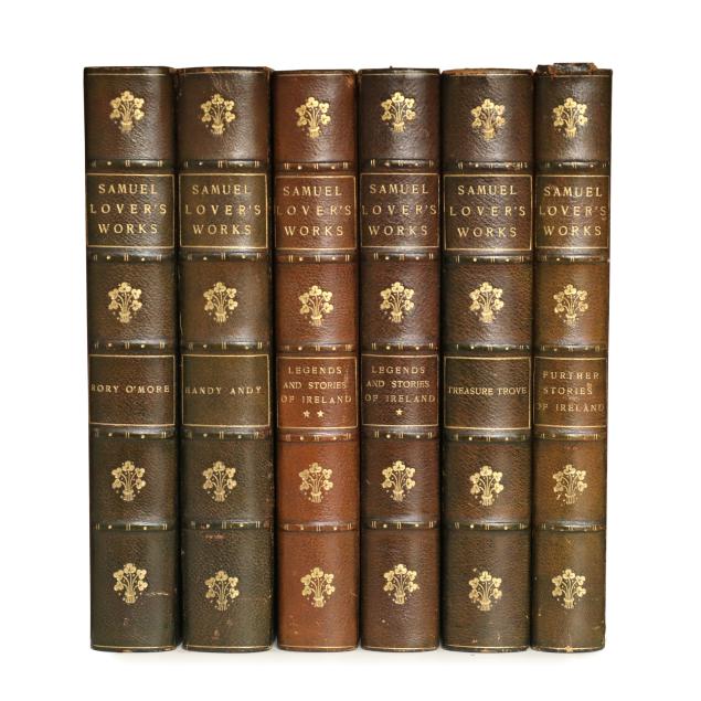 six-volumes-of-samuel-lover-s-works-finely-bound-by-blackwell