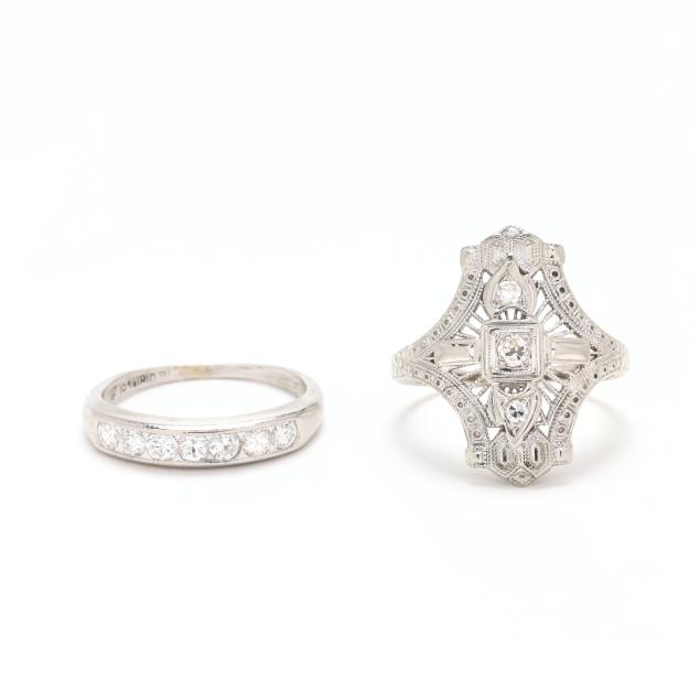 two-antique-diamond-rings