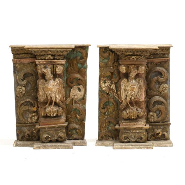 pair-of-antique-continental-carved-architectural-corbels-now-as-console-tables