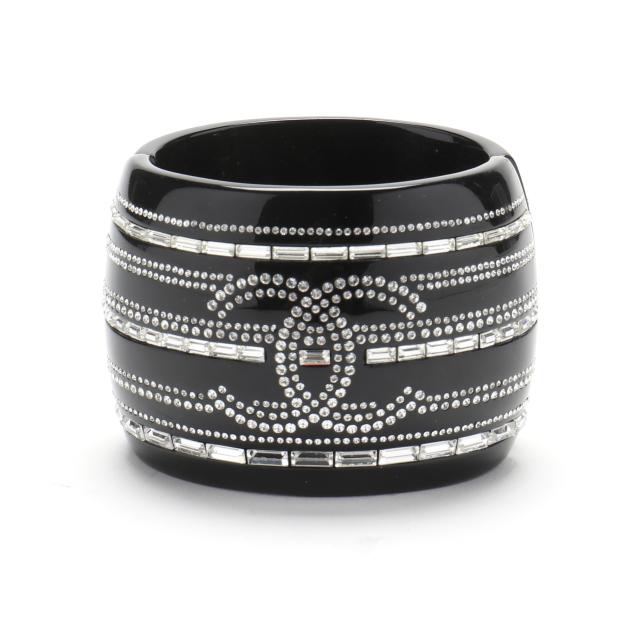 black-resin-and-rhinestone-cuff-bracelet-chanel