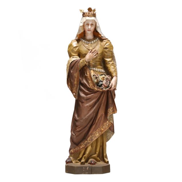 german-school-circa-1900-carved-statue-of-st-elizabeth-of-hungary