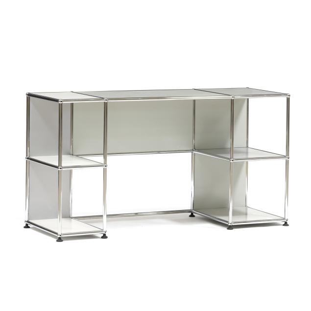 usm-haller-modular-kneehole-desk-bookshelf