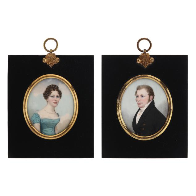 two-fine-early-19th-century-miniature-portraits-in-matching-frames
