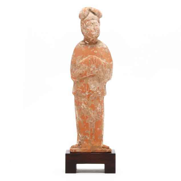 a-chinese-painted-pottery-figure-of-a-court-lady