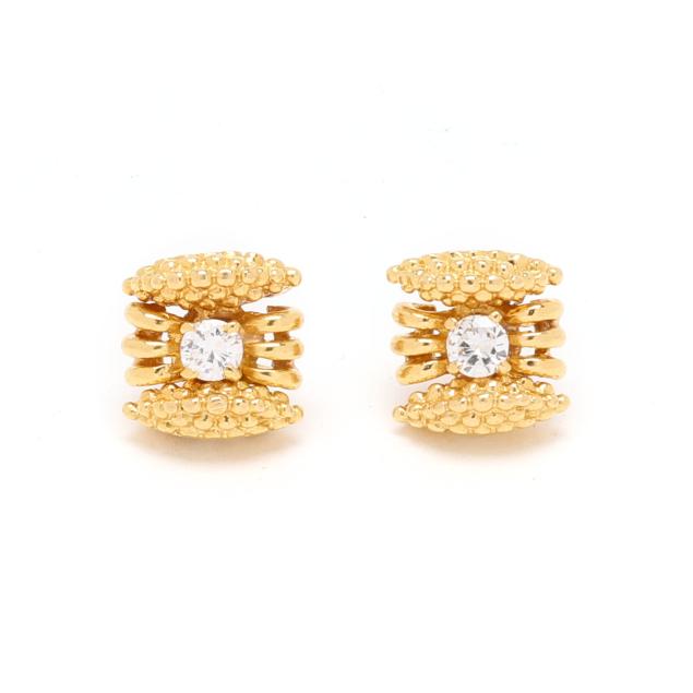 pair-of-gold-and-diamond-ear-studs