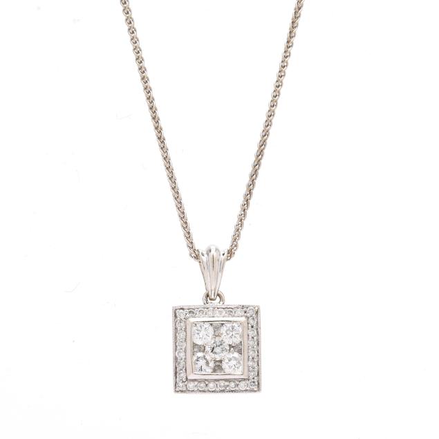 white-gold-and-diamond-pendant-necklace