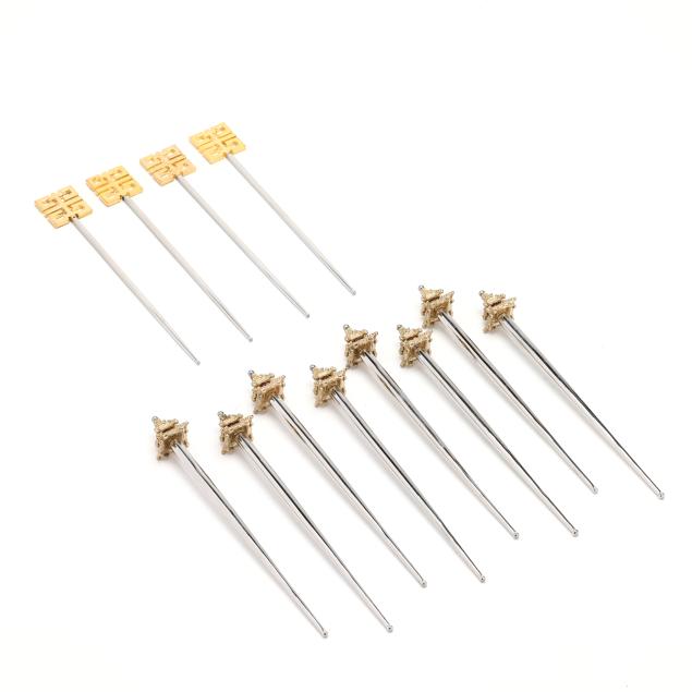 collection-of-cased-l-objet-silver-plated-cocktail-stirrers