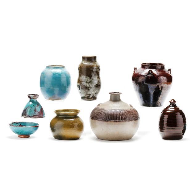 jugtown-pottery-seagrove-nc-eight-pottery-vessels